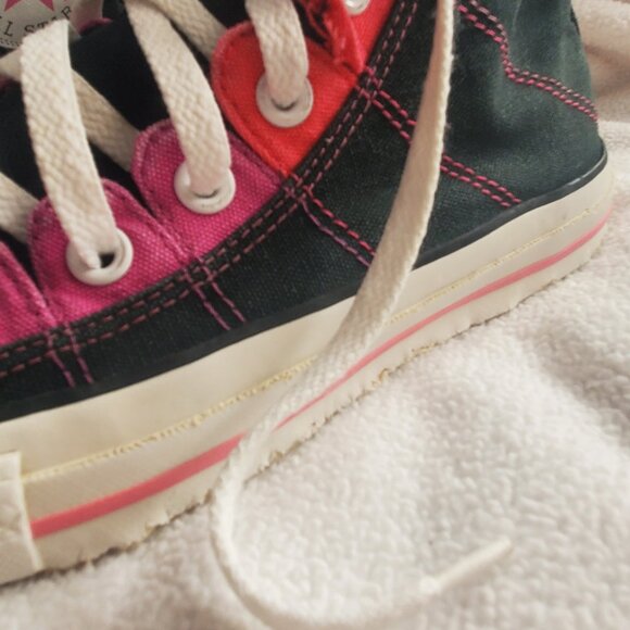 Converse Chuck Taylor High Top Women 8 Black, purple and pink - Picture 10 of 12